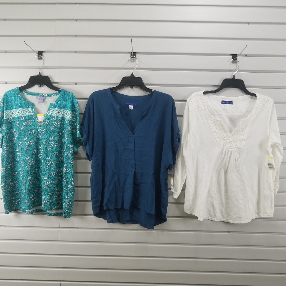 New 3 Pcs Women's Top Blouse Shirt Sweater Tank